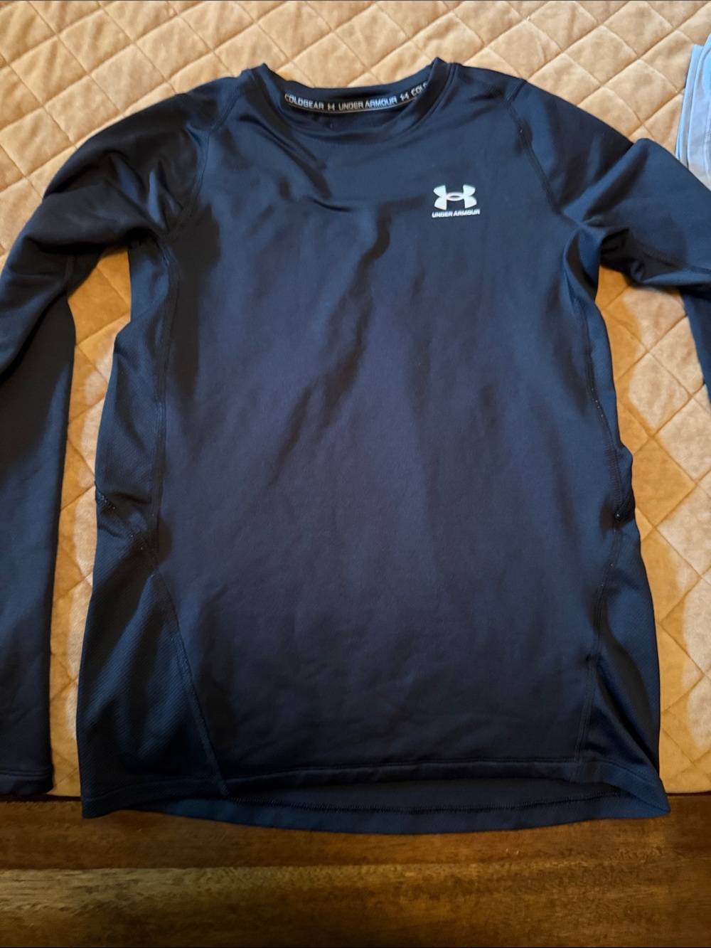 Under Armour Kids Black Long-Sleeve Cold gear Compression Performance Tee